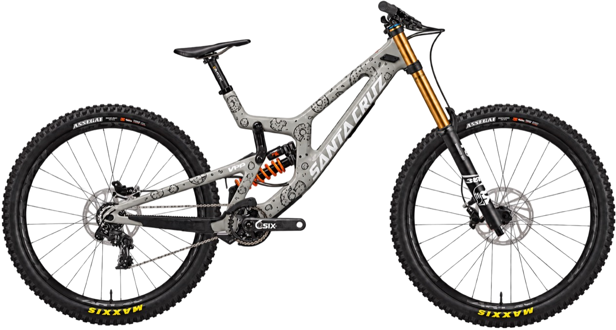 Donut Damage Frame Design shown on an example bike