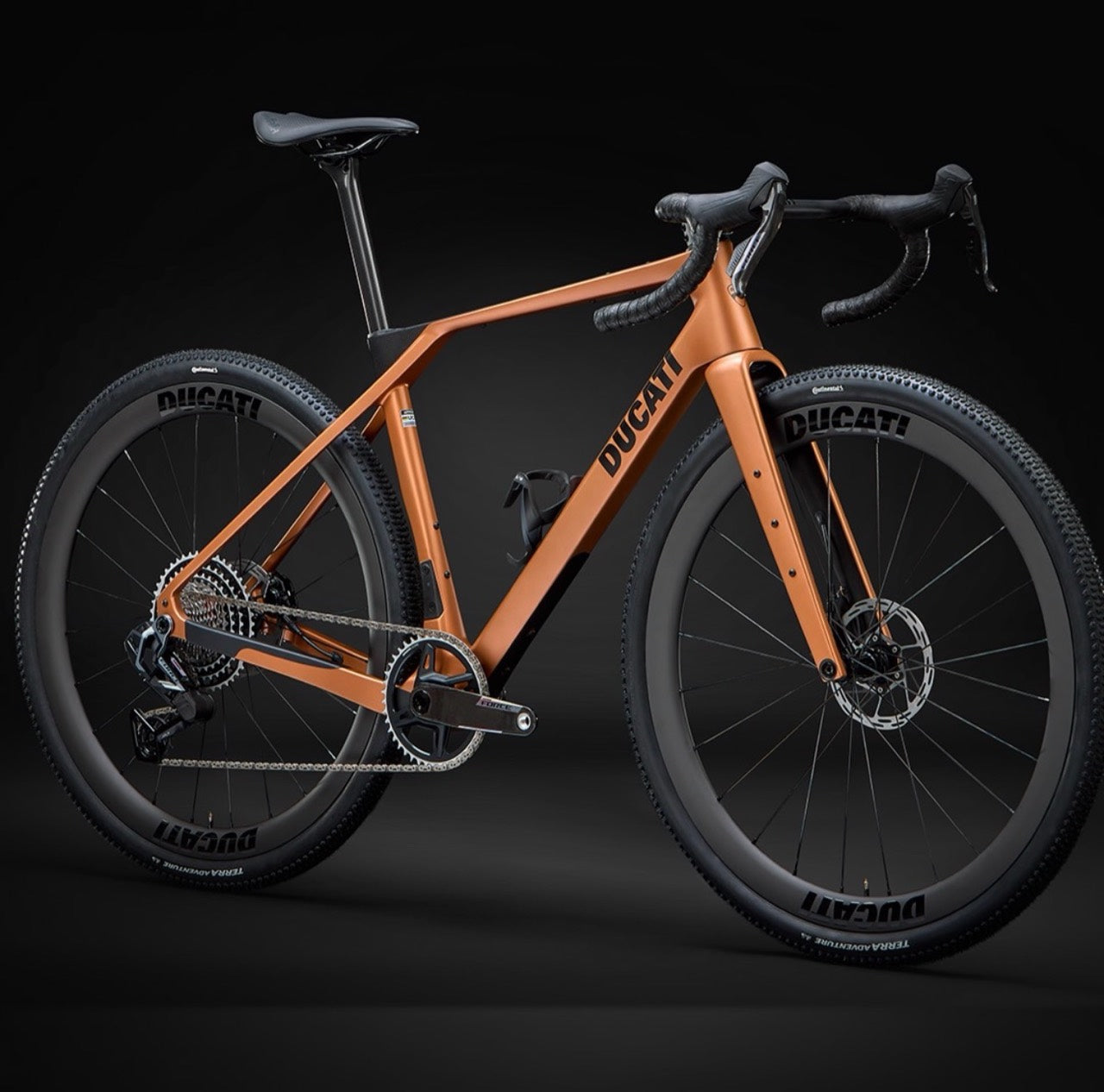 The same bronze bike before the Classical Streak graphics are added
